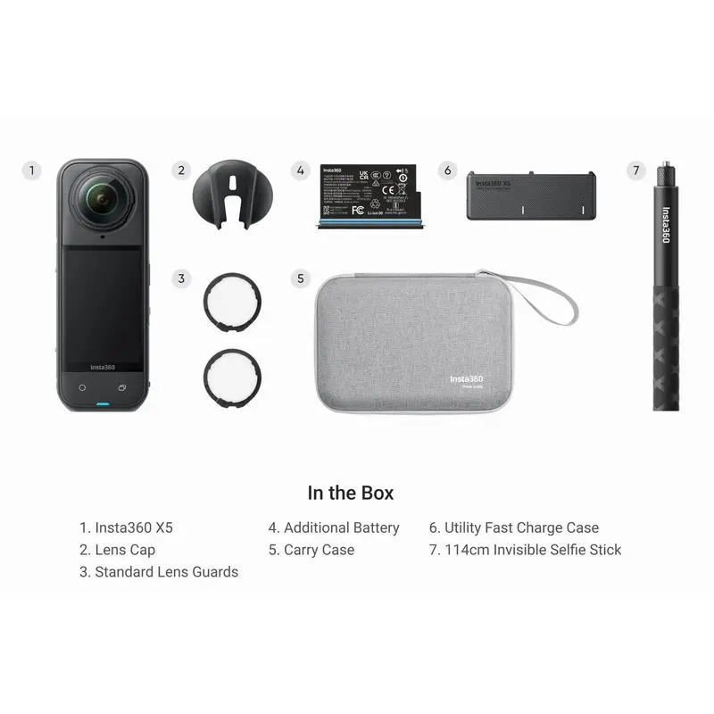 Экшн-камера Insta360 X5 Essentials Bundle Черный