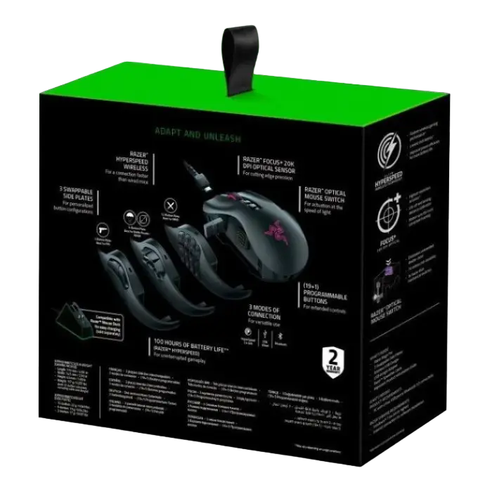 Игровая мышь Razer Naga Pro Беспроводное Чёрный