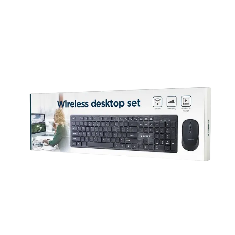 Set Tastatură + Mouse Gembird KBS-WCH-04-RU Membrană Negru