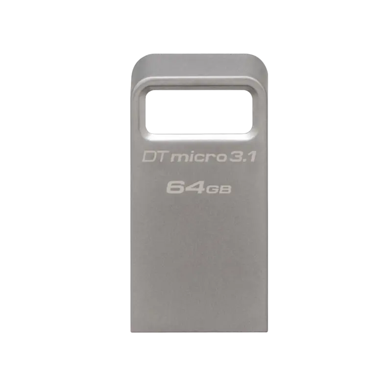USB Flash накопитель Kingston DataTraveler Micro 64ГБ Серебристый