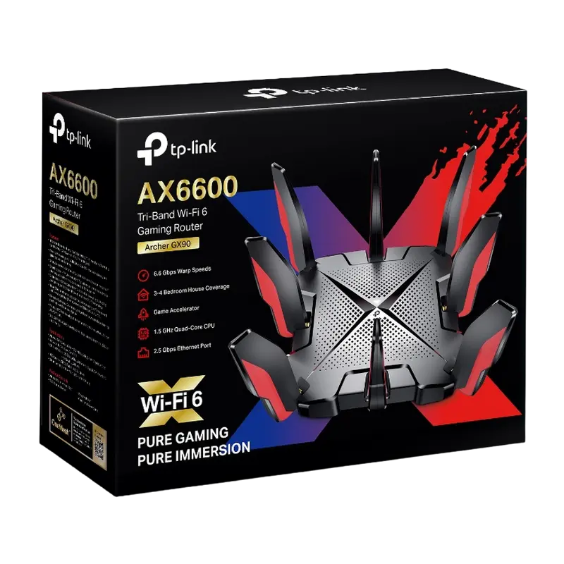 Router fără fir TP-LINK Archer GX90 Negru