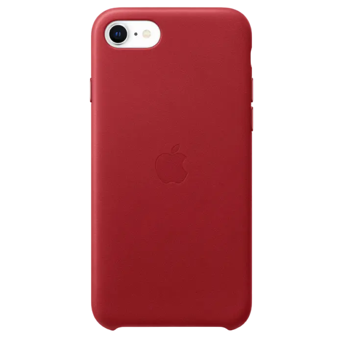 Чехол Apple iPhone SE 2020 Leather Case Кожаный чехол Красный