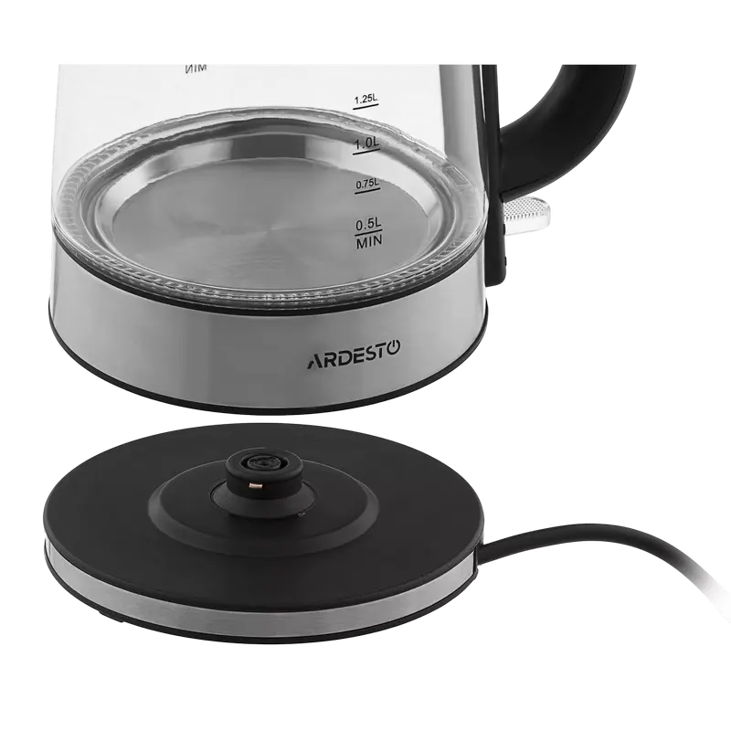 Электрочайник Ardesto EKL-F200 Нержавеющая Сталь | Черный