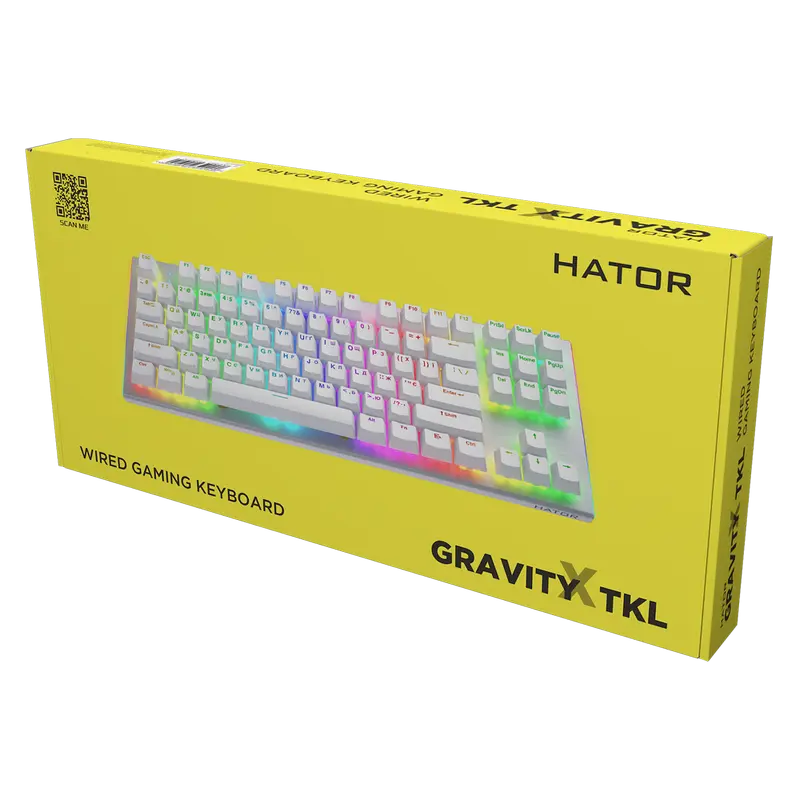 Клавиатура HATOR Gravity X TKL Механический Белый