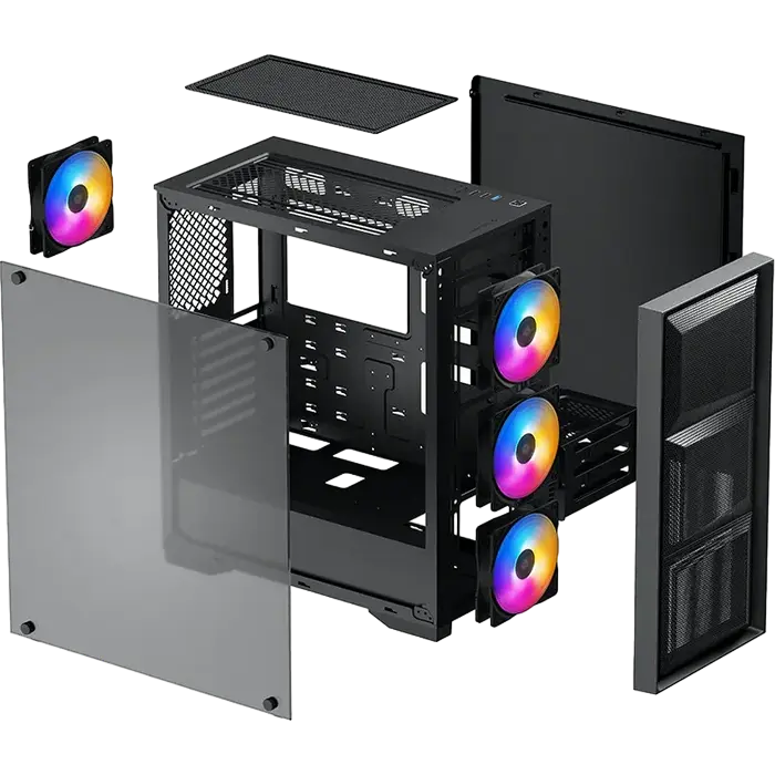 Компьютерный корпус Deepcool MATREXX 50 MESH 4FS Midi-Tower Черный