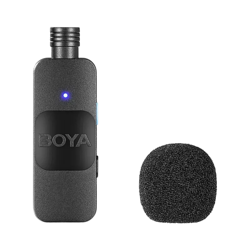Портативный записывающий микрофон Boya BY-V20 Беспроводной Черный