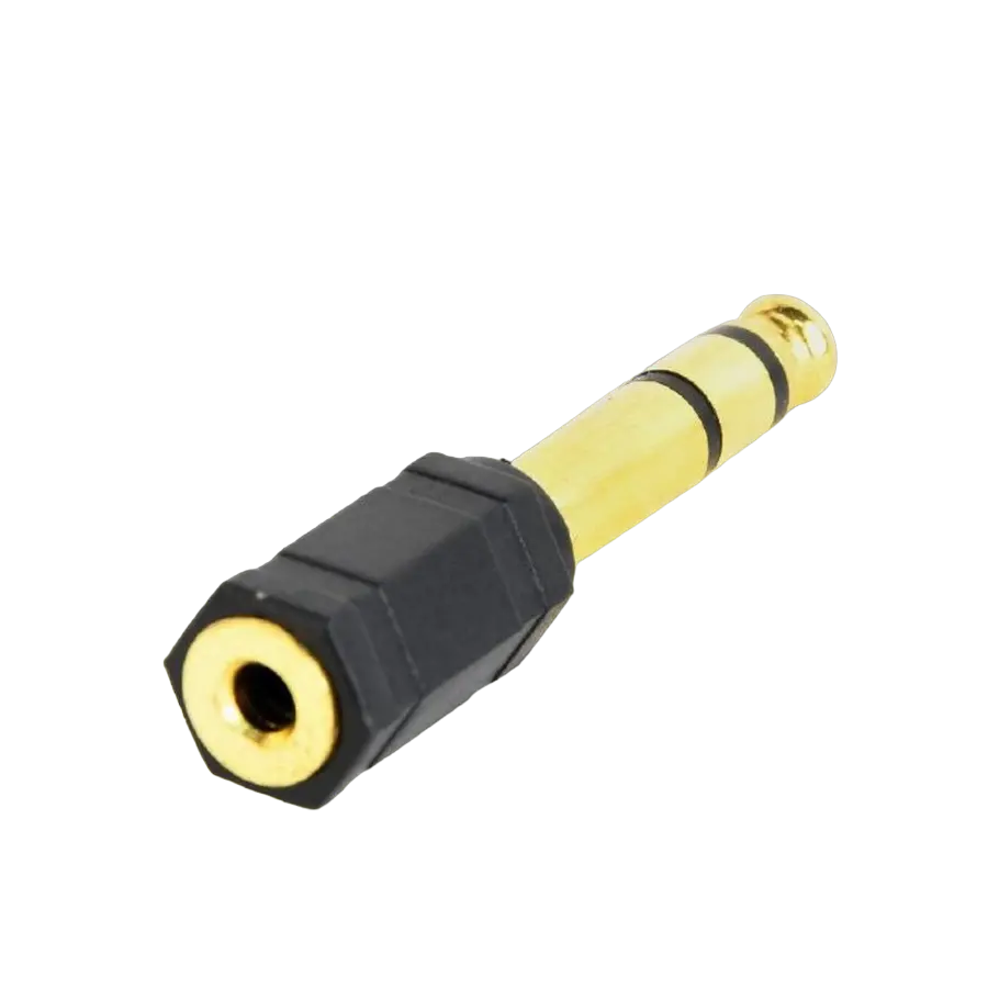 Аудио адаптер Cablexpert A-6.35M-3.5F Черный