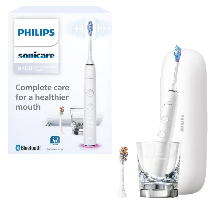Электрическая звуковая зубная щетка Для взрослых Philips Sonicare DiamondClean Smart 9400 Белый