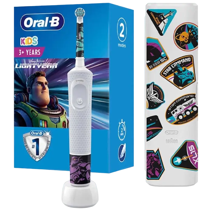 Periuță de dinți electrică Pentru copii Braun Kids Vitality D100 Lightyear Violet
