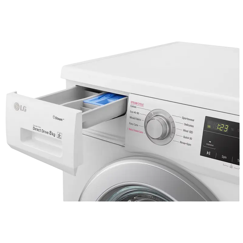 Mașină de spălat LG F4J3TS4WE Alb