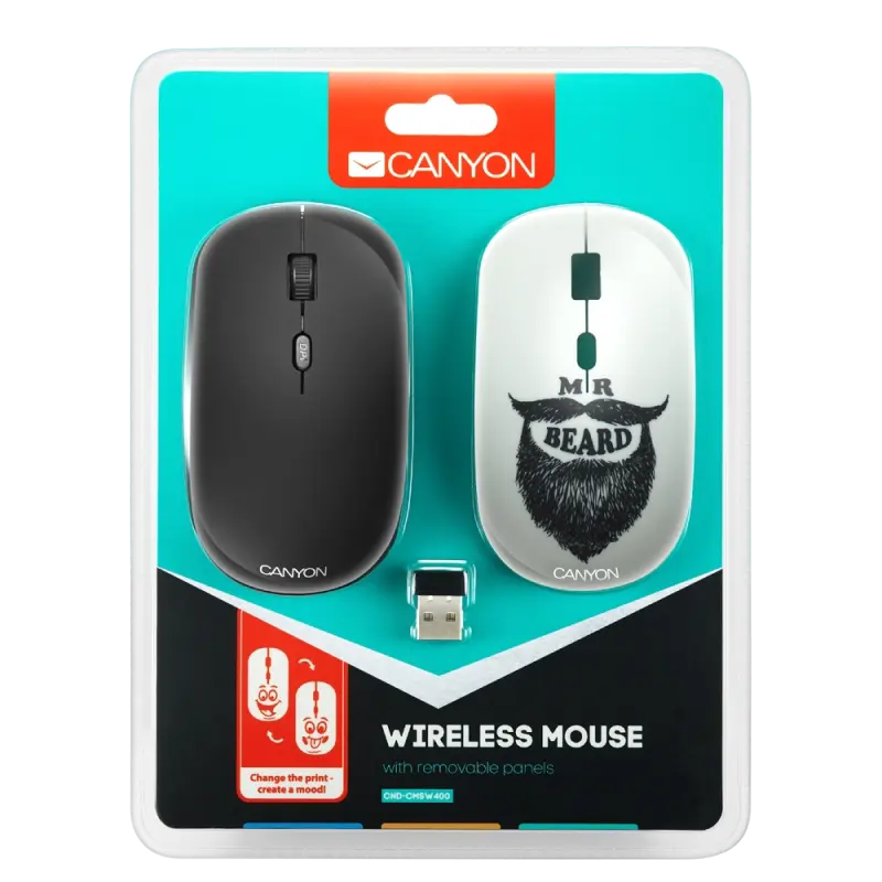 Беcпроводная мышь Canyon CND-CMSW401MC Беспроводное Разноцветный