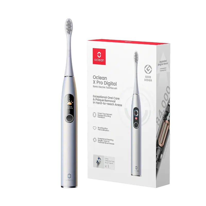 Periuța de dinți electrică sonică Pentru adulți Oclean X Pro Digital Argintiu