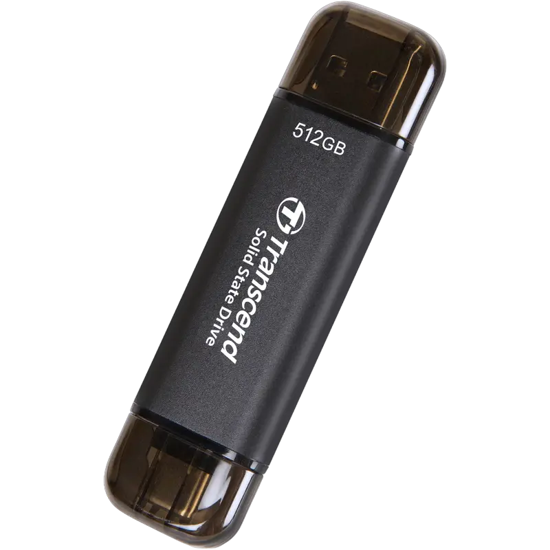 Внешний портативный SSD накопитель Transcend ESD310C 512 GB Чёрный