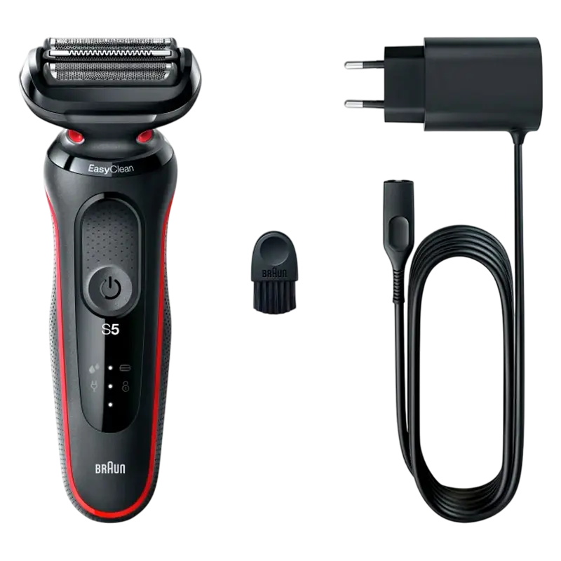 Электробритва мужская Braun Series 5 51-R1000s Wet & Dry Черный | Красный