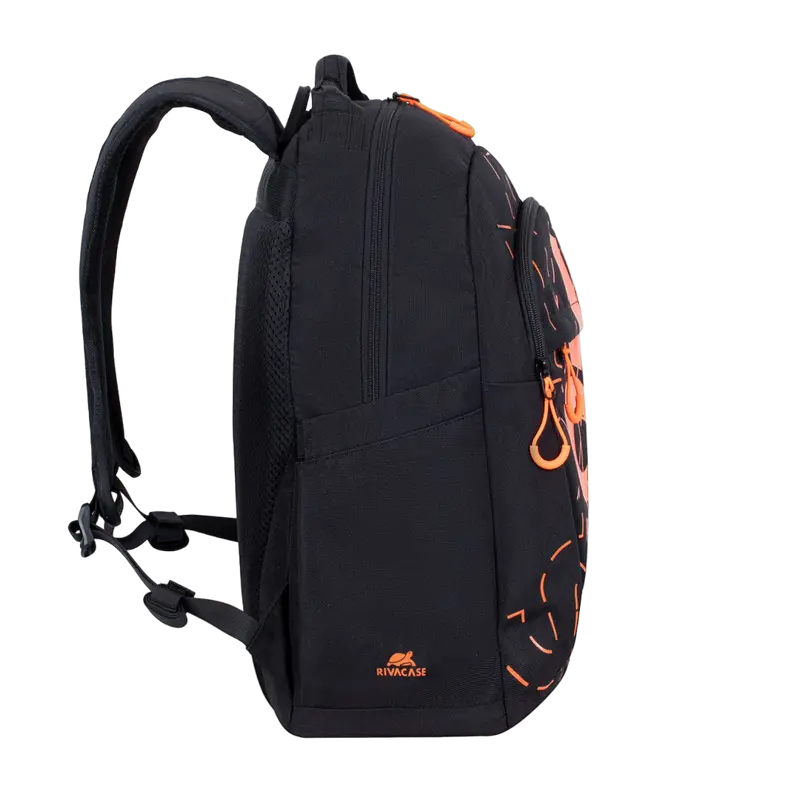 Rucsac zilnic Rivacase Heide Negru/Portocaliu