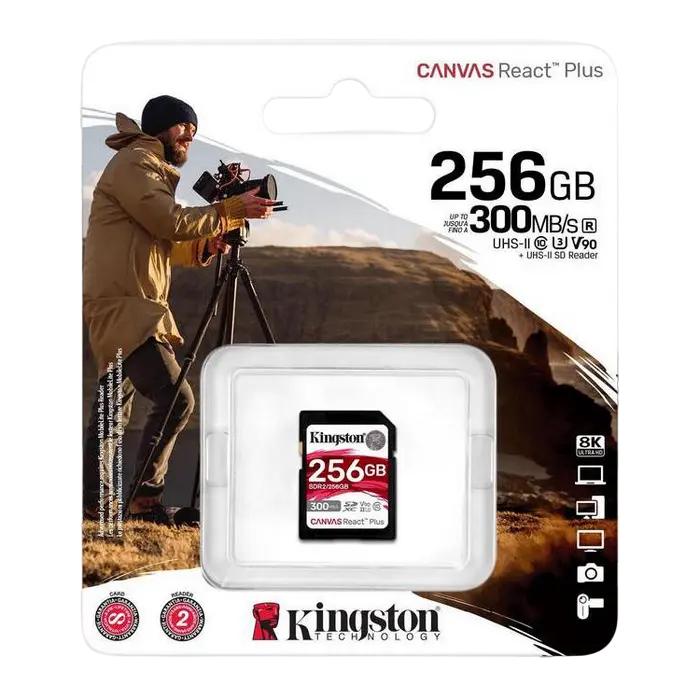 Карта памяти Kingston Canvas React Plus 256ГБ