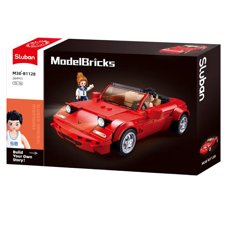 Конструктор Sluban Model Brecks - MX5 Красный