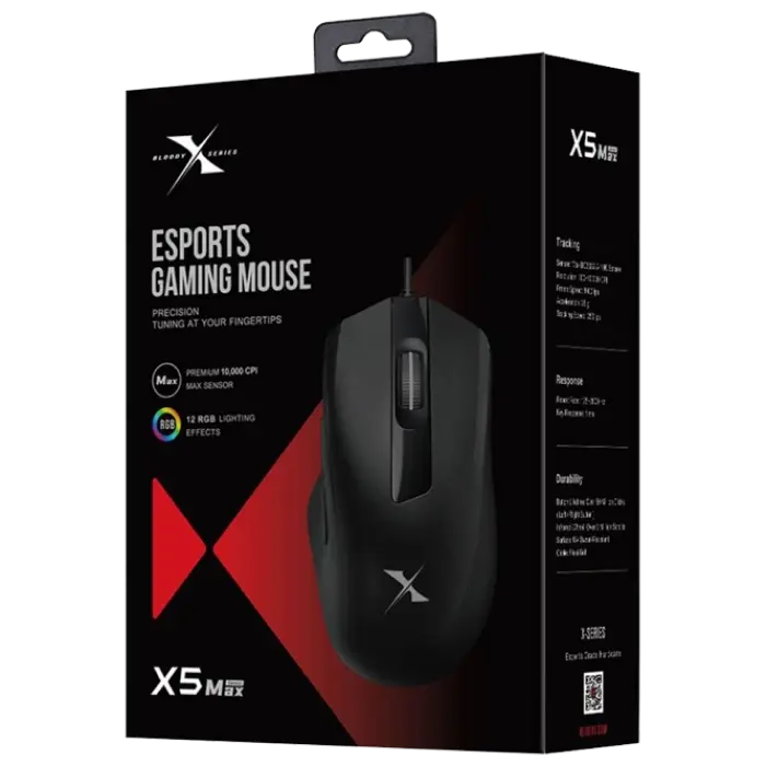 Игровая мышь Bloody X5 Max Проводное Чёрный