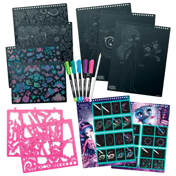 Nebulous Stars Zentangle Black Pages Eclipsia