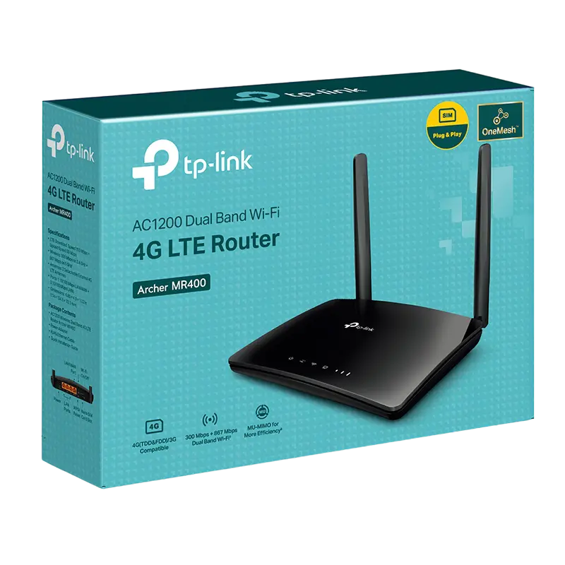 Беспроводной маршрутизатор TP-LINK Archer MR400 Черный
