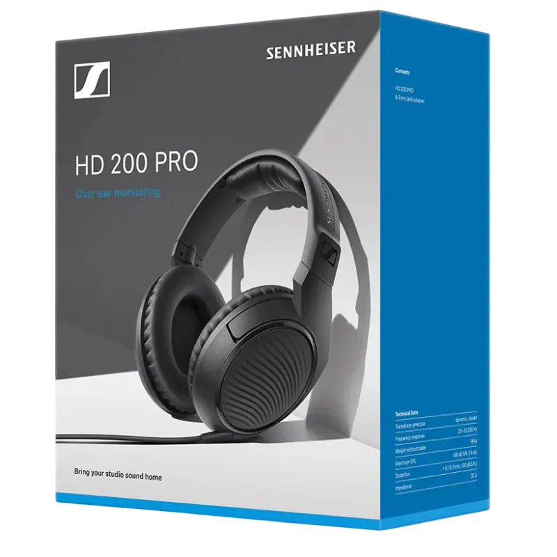 Наушники Sennheiser HD 200 Pro Чёрный