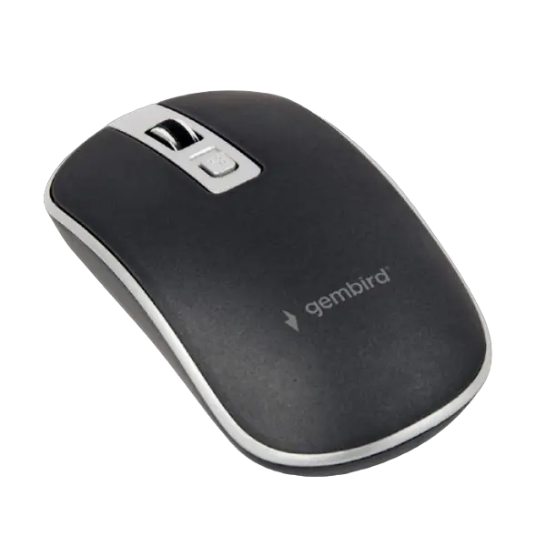 Беcпроводная мышь Gembird MUSW-4B-06-BS Беспроводное Черный/Серебристый