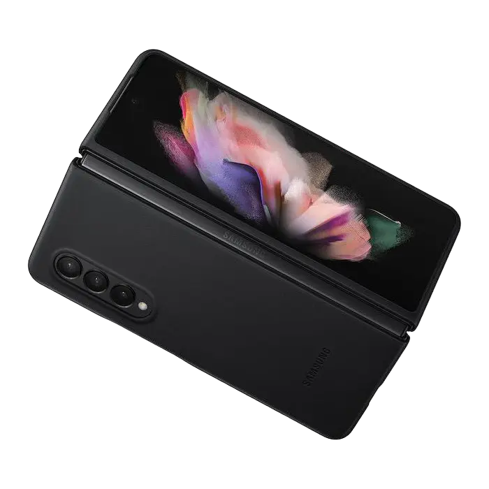 Husă tip carte Samsung Galaxy Z Fold 3 Leather Cover Negru