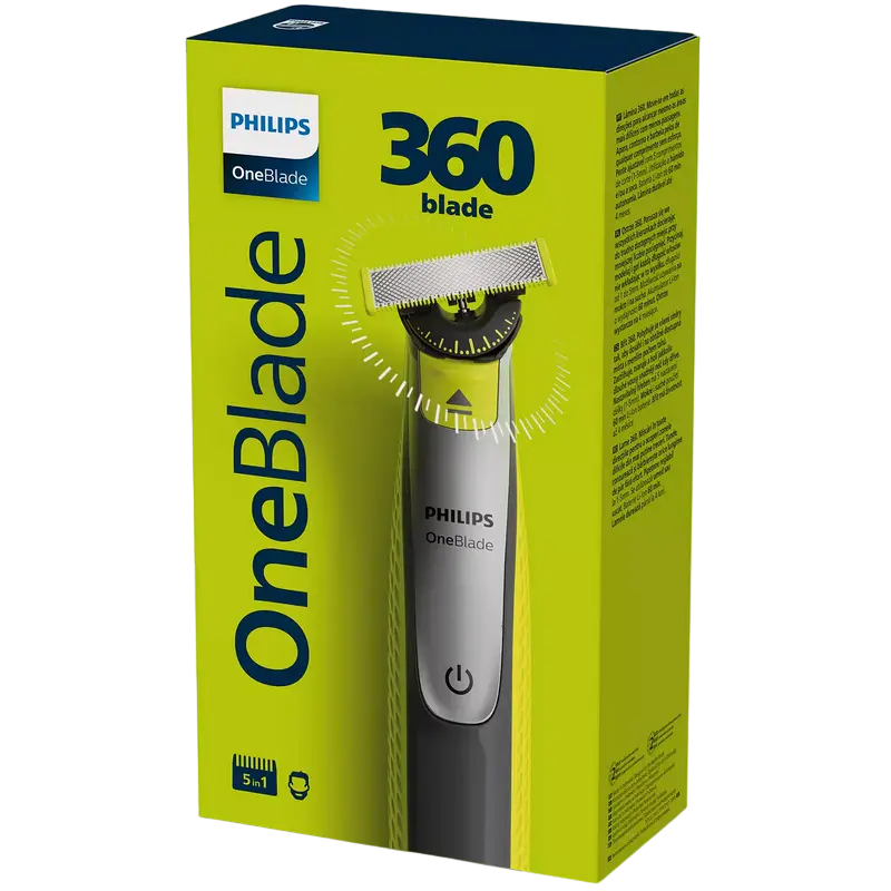 Мужской Триммер Philips OneBlade 360 Черный/Зеленый