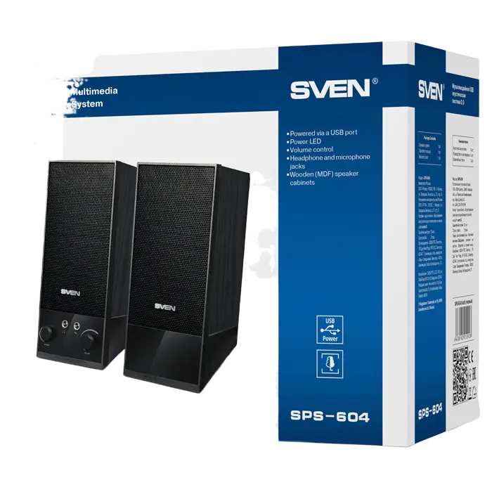 Компьютерные колонки SVEN SPS-604 Черный