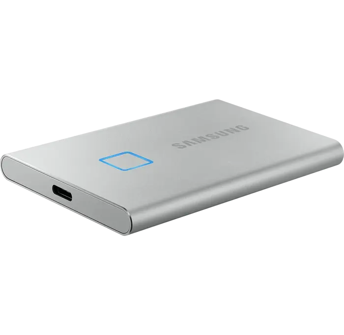 Внешний портативный SSD накопитель Samsung T7 Touch 2 ТБ Серебристый