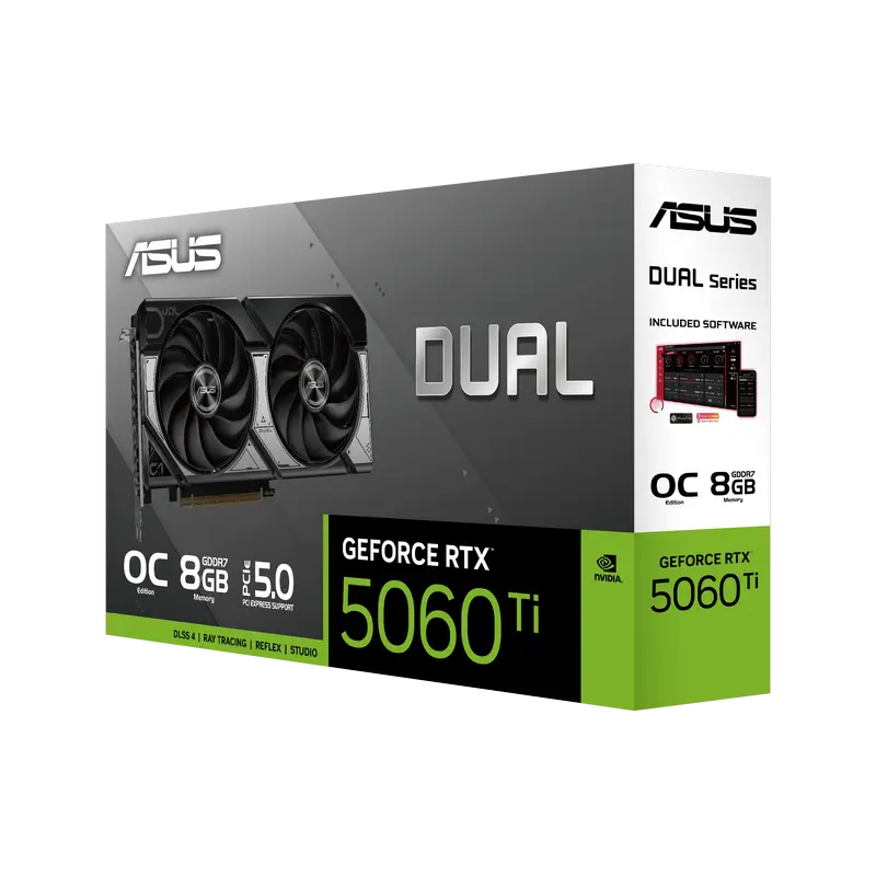 Видеокарта ASUS Dual GeForce RTX 5060 Ti OC