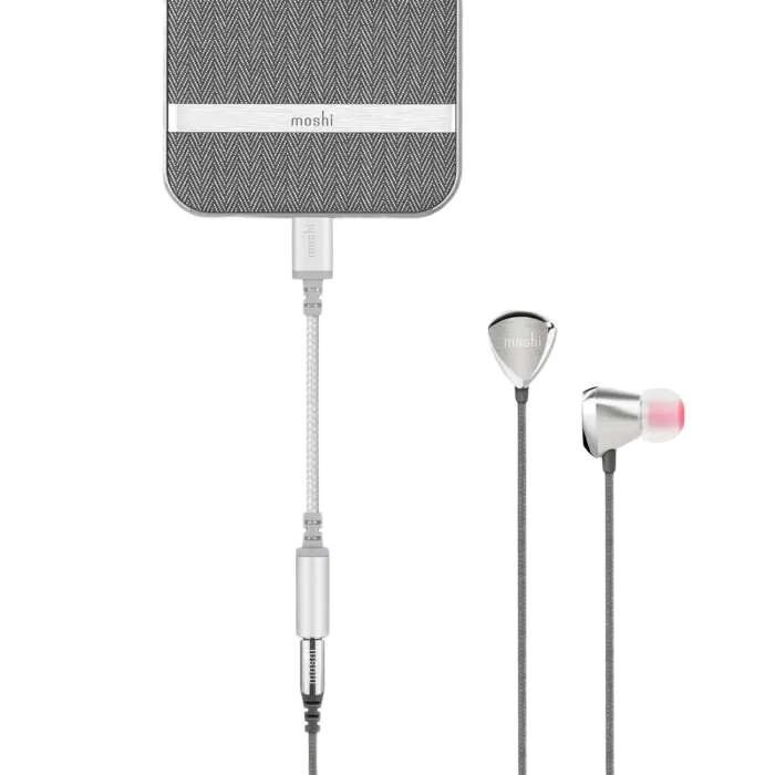 Audio Adaptor Moshi Integra Lightning to 3.5 mm Argintiu