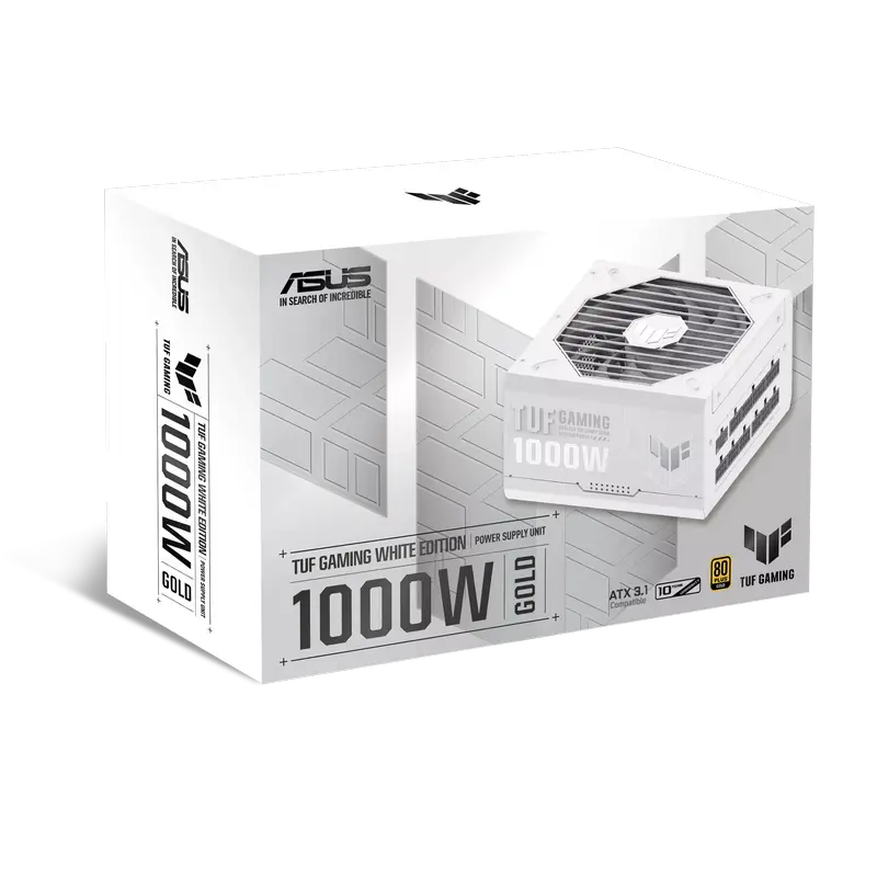 Tip Блок питания для компьютеров ASUS TUF Gaming 1000W Gold ATX Белый