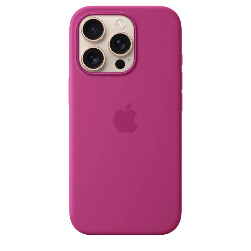 Чехол Apple iPhone 16 Pro Silicone Case MagSafe A3313 Silicone Case with MagSafe Фуксия
