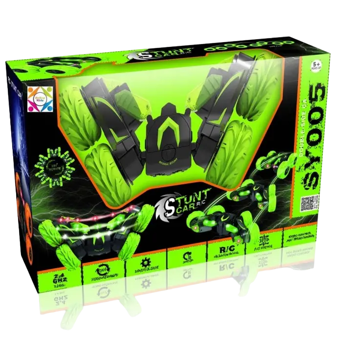 Jucărie cu telecomandă SY Double-Side Stunt Car Verde