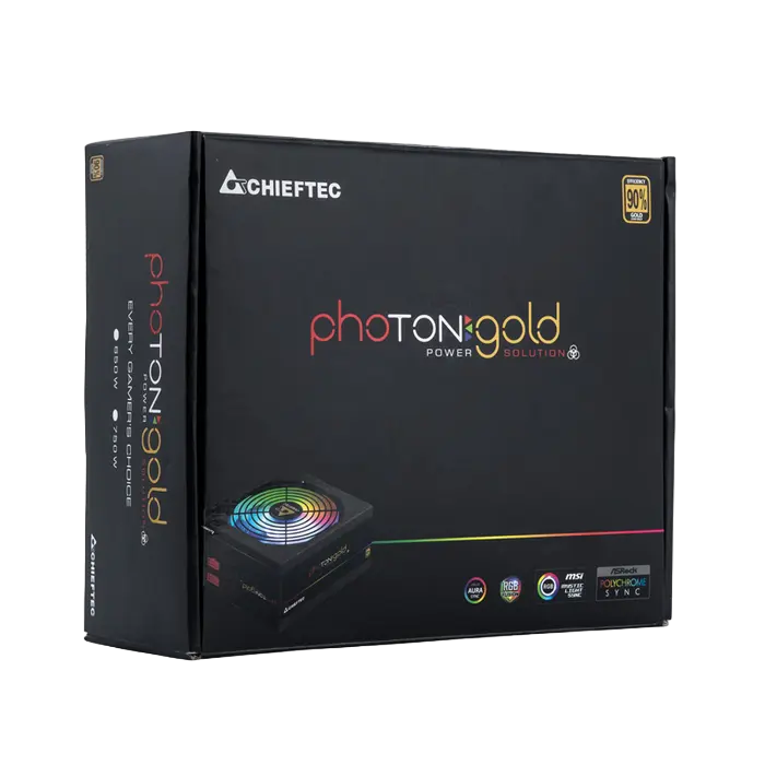 Tip Блок питания для компьютеров Chieftec GDP-750C-RGB Photon Gold Series ATX Черный