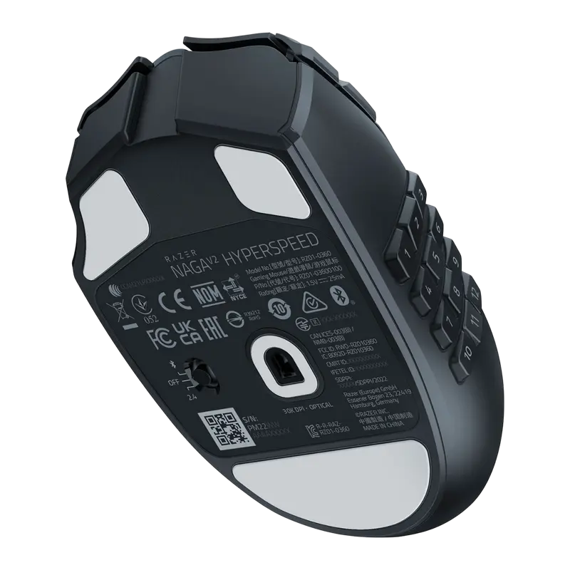 Беcпроводная мышь Razer Naga V2 Беспроводное Чёрный