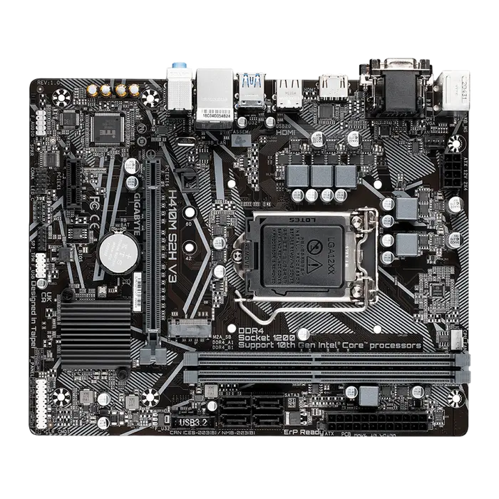 Материнская плата Gigabyte H410M S2H V3 LGA1200 Micro-ATX