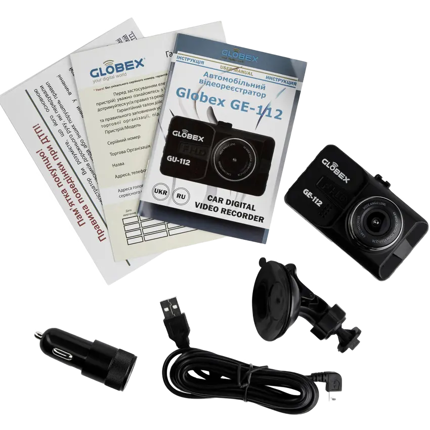 Автомобильный видеорегистратор Globex GE-112 Черный