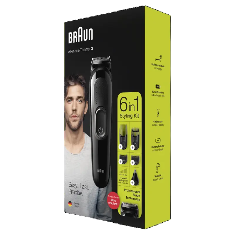 Мужской Триммер Braun MGK3220 Чёрный