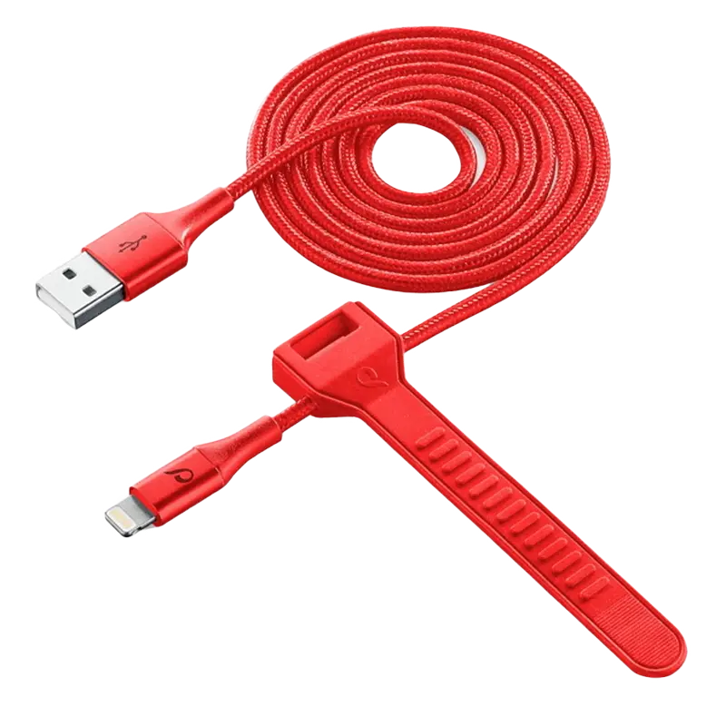 Кабель для зарядки и синхронизации Cellularline Satellite MFI Красный