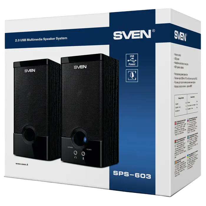 Компьютерные колонки SVEN SPS-603 Черный