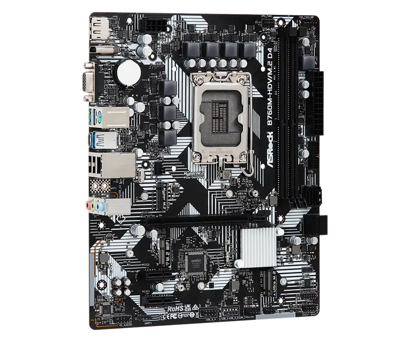 Материнская плата ASRock B760M-HDV/M.2 D4 LGA1700 Micro-ATX