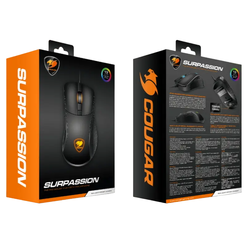 Игровая мышь Cougar Surpassion Проводное Чёрный