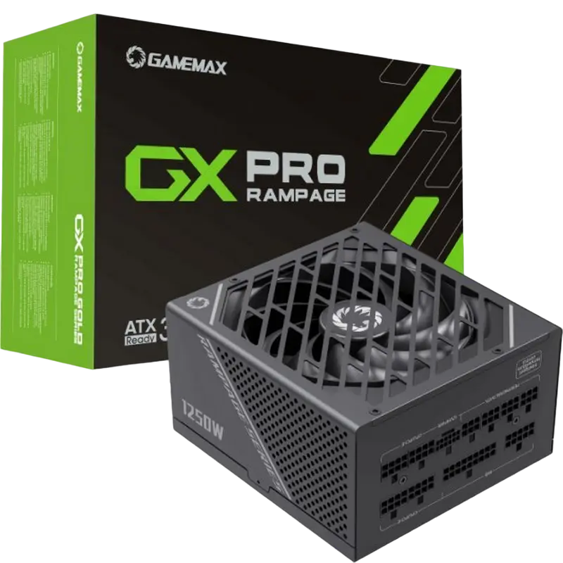 Tip Блок питания для компьютеров Gamemax GX-1250 PRO ATX Черный