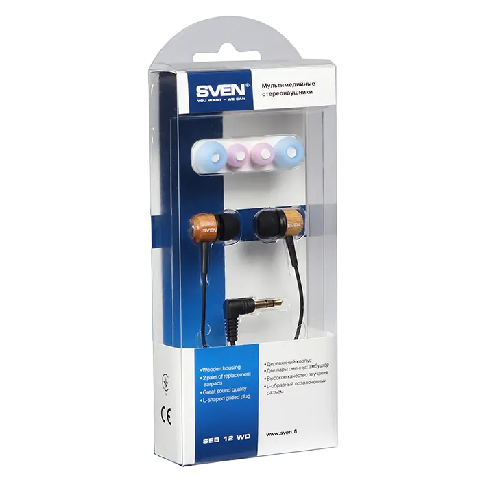 Наушники SVEN E-12 WD (SEB 12 WD) Деревянный