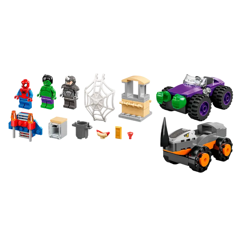 Constructor LEGO Hulk vs. Rhino Truck Showdown Multicolor