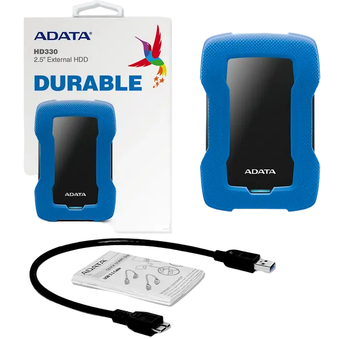Внешний портативный жесткий диск ADATA HD330 1 ТБ Синий