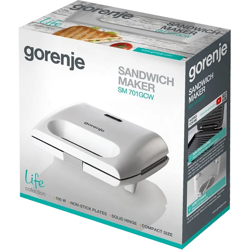 Сэндвичница Gorenje SM701GCW Белый