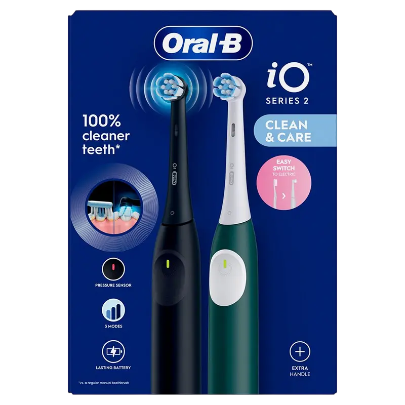 Periuță de dinți electrică Pentru adulți Braun Oral-B iO2 Duo Negru | Verde